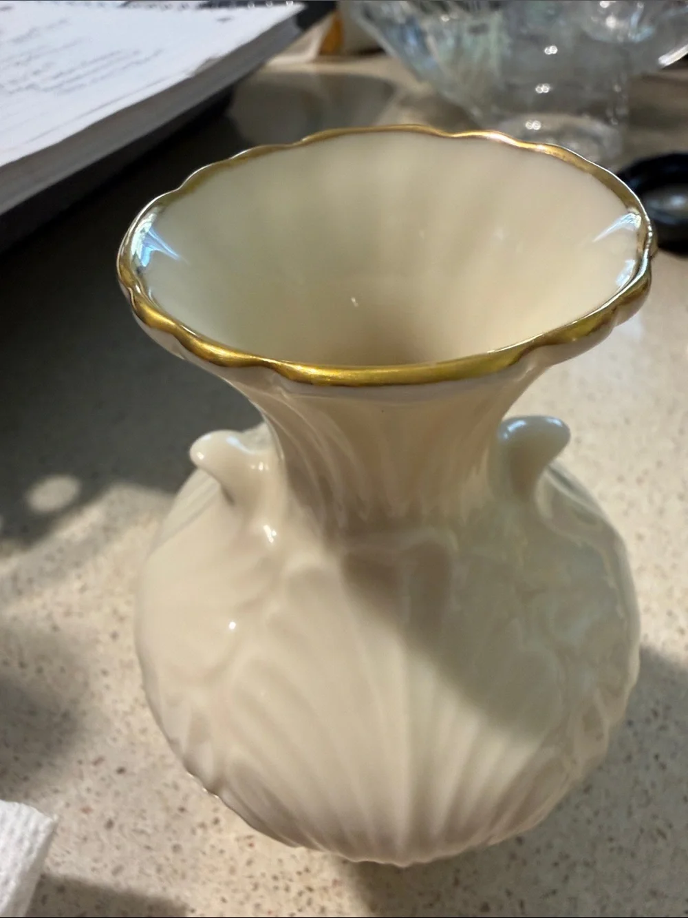 Vintage Lenox ivory bone China vase